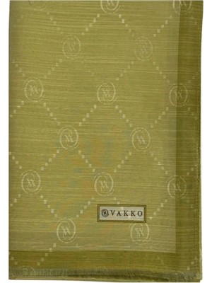 Vakko Pamuk Ipek Monogram Şal 42140-ALTIN