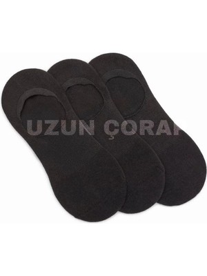 Uzn Socks 8 Çift Pamuklu Babet Çorap - Gizli Çorap Siyah