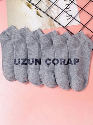 Uzn Socks 10’lü Premium Gri Kısa Patik Çorap