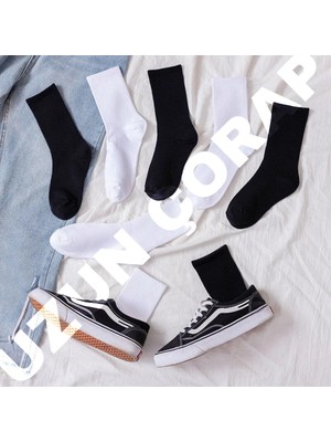 Uzn Socks 12 Çift Kolej Çorap Pamuklu