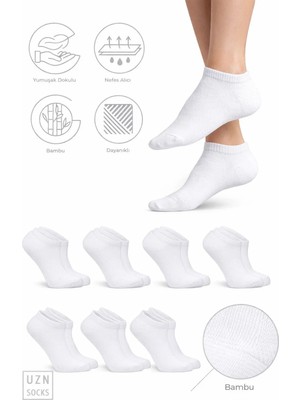 Uzn Socks 6 Çift Bambu Patik Çorap – Nefes Alan, Yumuşak Dokulu, Günlük Kullanım