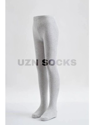 Uzn Socks Gri Pamuklu Çocuk Kilotlu Çorap- Çocuk Mevsimlik Yazlık Külotlu Çorap