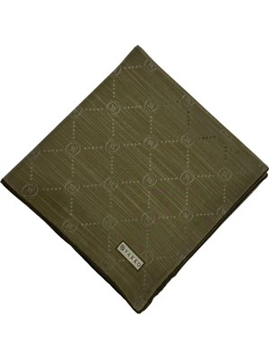 Vakko Pamuk Ipek Monogram Eşarp 42139-HAKI