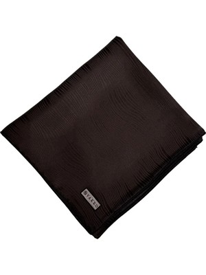 Vakko Geometri Jakarlı Ipek Eşarp 31815-G-KOYU Kahve