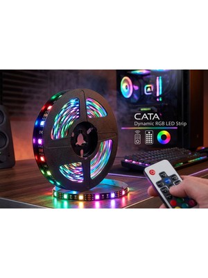 Cata CT-4566 USB Rgb LED Şerit Işık Tv Arkası Masa ve Oda Dekorasyon Aydınlatması