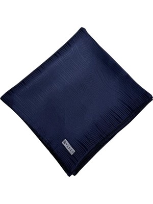 Vakko Geometri Jakarlı Ipek Eşarp 31815-G-LACIVERT