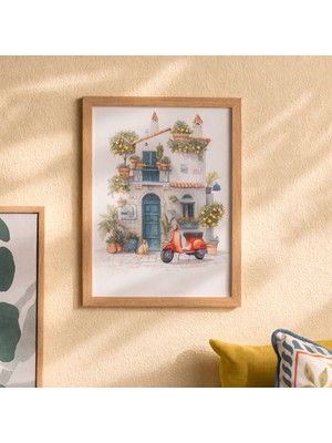 Evidea Deco Lemon Cafe Duvar Panosu - Renkli - 30X40 cm