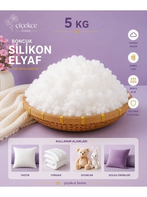 ÇİÇEKCE HOME Boncuk Silikon Elyaf 5 kg 1.kalite