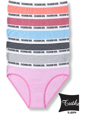 Tutku Kadın 6’lı Desenli Karışık Pamuklu Likralı Bikini Külot