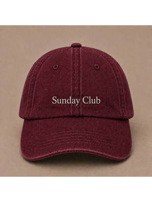 Sunday Club Nakışlı Vintage Yıkamalı Kep Şapka