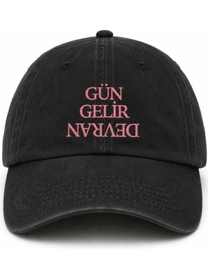 Gün Gelir Devran Nakışlı Yıkamalı Beyzbol Şapka
