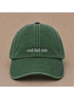 Cool Dad Club Nakışlı Vintage Yıkamalı Erkek Kep Şapka Babalar Günü Özel Sipariş