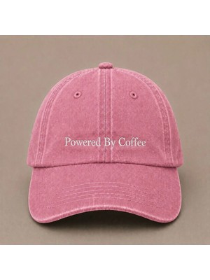 Powered By Coffee Nakışlı Vintage Yıkamalı Kep Şapka