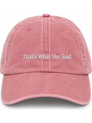 "that's What She Said" Yazılı Eskitme Yıkamalı Kep Şapka