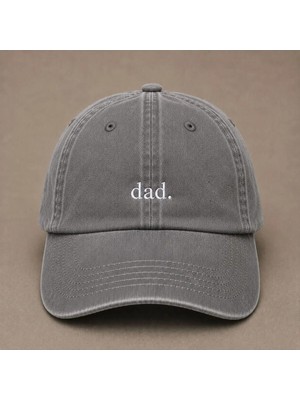 Dad Nakışlı Eskitme Yıkamalı Şapka Babalar Günü Özel Şapka Hediye