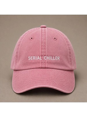 "serial Chiller" (Soğutucu )Espirili Nakışlı Vintage Yıkamalı Beyzbol Şapkası