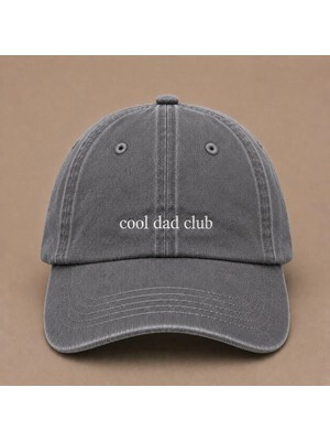 Cool Dad Club Nakışlı Vintage Yıkamalı Erkek Kep Şapka Babalar Günü Özel Sipariş