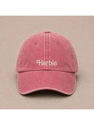 "harbie" Nakışlı Vintage Yıkamalı Beyzbol Şapkası