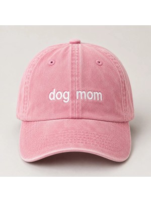 "dog Mom" (Köpek Annesi) Minimal Nakışlı Vintage Yıkamalı Beyzbol Şapkası