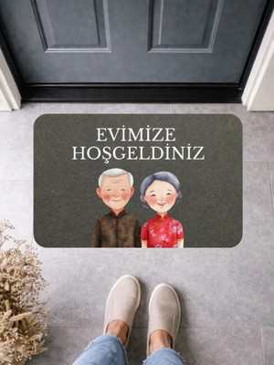 BERT Kapı Önü Paspası Bej PVC Malzemeden Dijital Baskılı Sevimli Desen 70X45 cm Kullanım Alanı