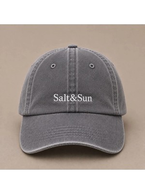 Minimal Salt Sun Nakışlı Vintage Yıkamalı Kep Şapka