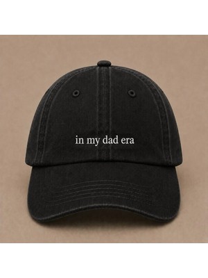 In My Dad Era Yazılı Eskitme Yıkamalı Şapka Babalar Günü Özel