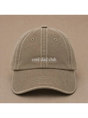 Cool Dad Club Nakışlı Vintage Yıkamalı Erkek Kep Şapka Babalar Günü Özel Sipariş