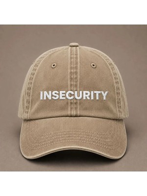 "ınsecurıty" Ironik Nakışlı Vintage Yıkamalı Beyzbol Şapkası