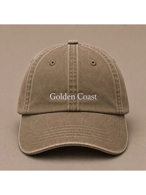 Golden Hours Nakışlı Vintage Yıkamalı Kep Şapka