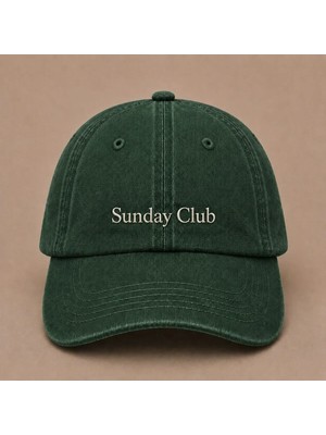 Sunday Club Nakışlı Vintage Yıkamalı Kep Şapka
