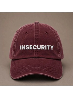 "ınsecurıty" Ironik Nakışlı Vintage Yıkamalı Beyzbol Şapkası