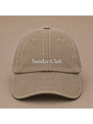 Sunday Club Nakışlı Vintage Yıkamalı Kep Şapka