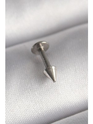 Alkasaz 316L Çelik Gümüş Renk Çivi Model Piercing