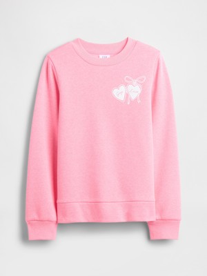 Gap Kız Çocuk Pembe Kids Gap Grafik Sweatshirt