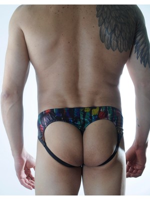 Alkasaz Erkek Renkli Fantezi Jockstrap Iç Giyim