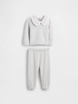 Gap Bebek Açık Gri Sweater Outfit Set