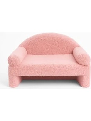 Die Grup Peluş Kedi Yatağı Pembe Renkli Rahat Oturma Koltuğu