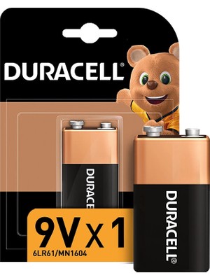 4 Adet   Duracell 9V Tekli Pil
