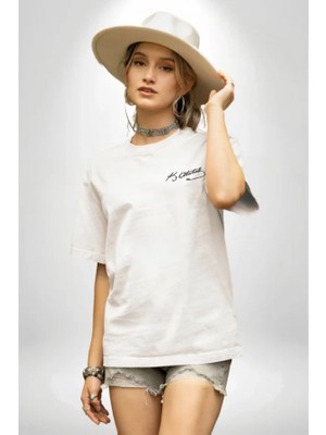 Efnaz Style 30 Ağustos Zafer Bayramı Atatürk Temalı Oversize Bisiklet Yaka T-Shirt - Beyaz
