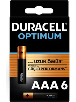 3 Adet  Duracell Optimum Ince Kalem 6'lı Aaa