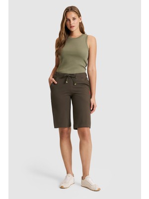 U.S. Polo Assn. Kadın Koyu Haki ORME CAPRI BERMUDA 50321634-VR111