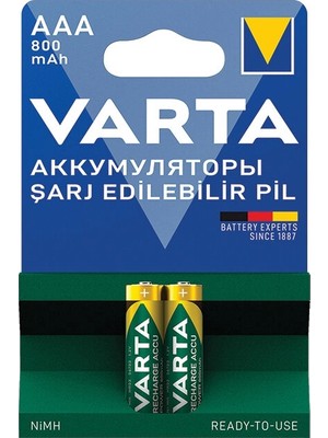 Varta Pil Rechargeable Power 2'li Ince Pil 800 Ma