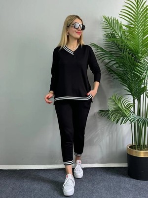 Lune Store Kadın Yeni Sezon Uzun Kollu Ribana Detay Ikili Takım