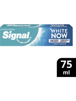 3 Adet  Sıgnal Diş Macunu White Now Extra Fresh 75 ml