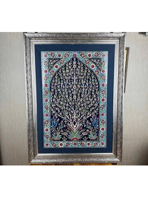 Çini Evi Hayat Ağacı Motifli Iznik Çini Pano