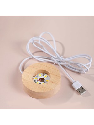 ForWhat Büro Ev Ofis Dekoru Için 6cm Mini Deniz Anası Motifli Işıklı Cam Küre