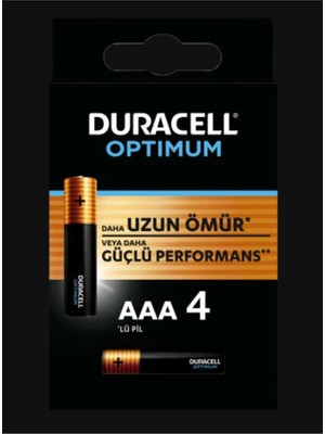 4 Adet Duracell Optimum Ince Pil 4'lü