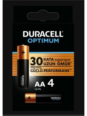 4 Adet Duracell Optimum Kalem Pil 4'lü