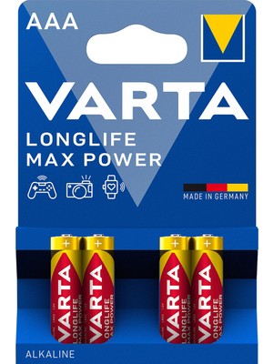 3 Adet Varta Pil Max Power 4' Lü Ince Pil