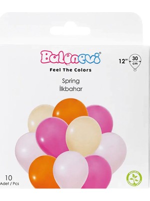 3 Adet Balonevi Ilkbahar Balon Seti 30 cm 10'lu